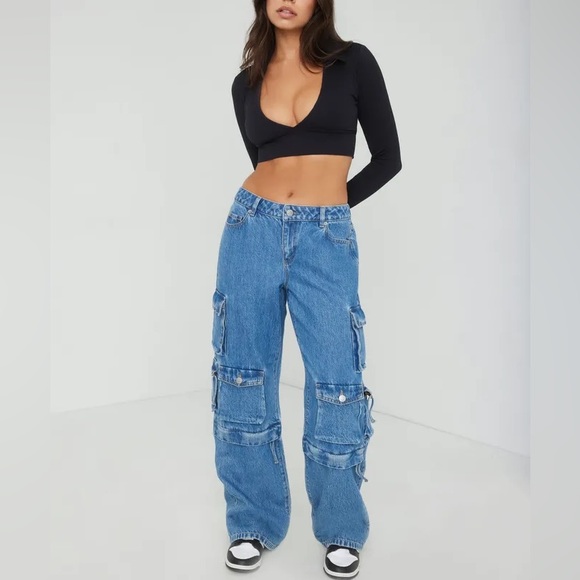 Denim Cargos - Sz 7 - Picture 1 of 5